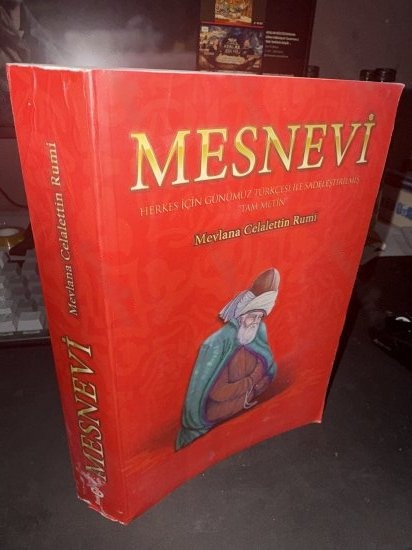 Mesnevi Herkes İçin Günümüz Türkçesi İle Sadeleştirilmiş Tam Metin 2.BASKI - Mevlana Celalettin rumi kitap kapağı